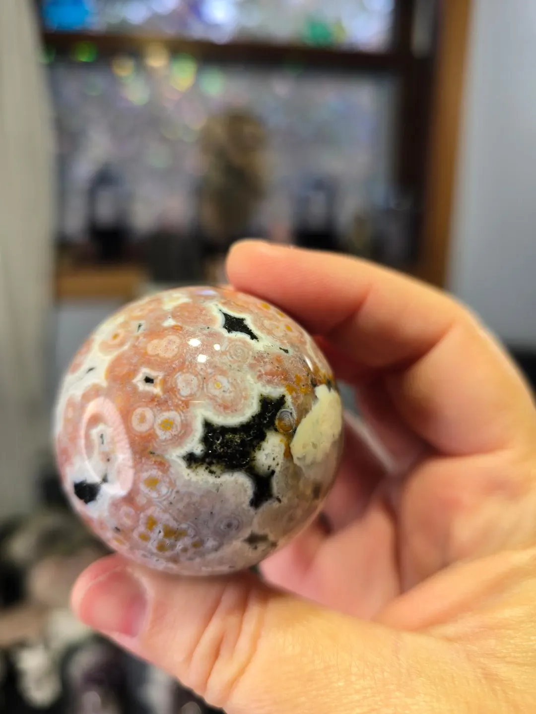 8th vein Ocean Jasper sphere, 50mm ($270) from @RainbowBabyGems