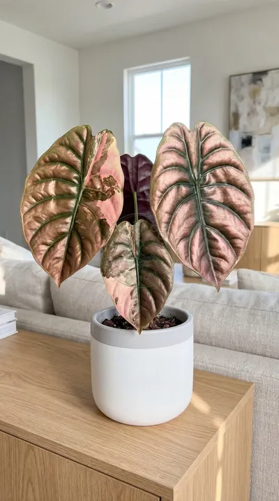 m*ん様 ラスト一株 Alocasia cuprea 'Pink Variega Alocasia Cuprea Super Pink Variegated TC (1 pack) ($325) from